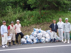 クリーン作戦:千倉地区の東浜海岸で清掃活動(2010.6.23)